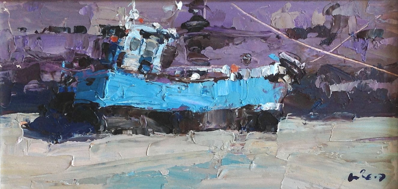 'Blue Boat, Low Tide' by artist Bill Reid